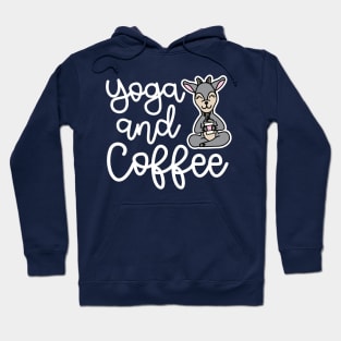 Yoga and Coffee Goat Yoga Fitness Funny Hoodie